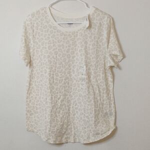 Old Navy Large Cream Patterned Blouse